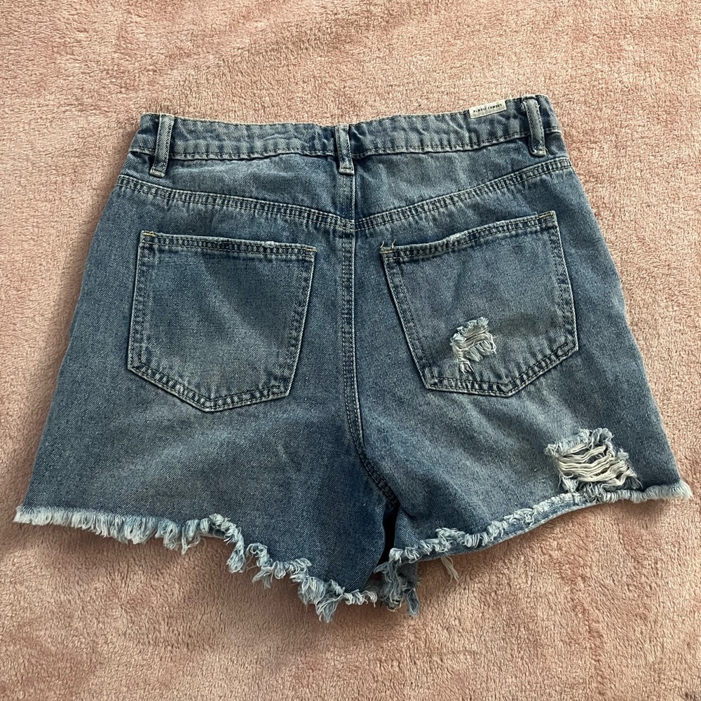Ripped Denim Shorts